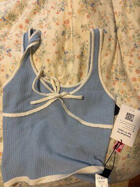Cider NWT knit tank blue size XS